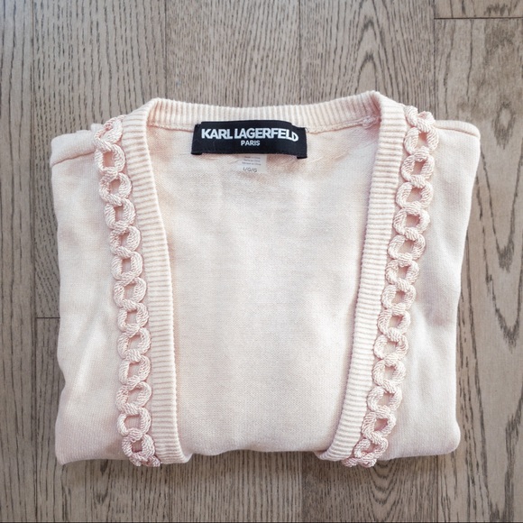 karl lagerfield / pink cardigan - Picture 8 of 9